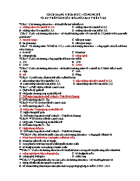 Bài tập trắc nghiệm Lịch sử 12 - Bài 10 Cách mạng khoa học công nghệ và xu thế toàn cầu hóa nửa sau thế kỷ XX